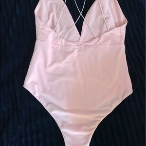 Bodysuit light straps pink by MAKERS of DREAMS size S Spaghetti śtraps